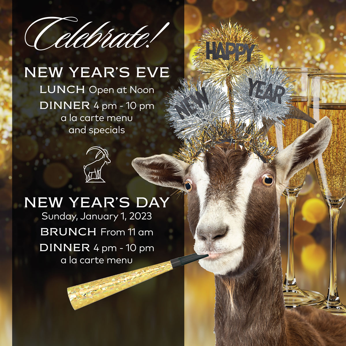 The Goat by David Burke New Year's Eve