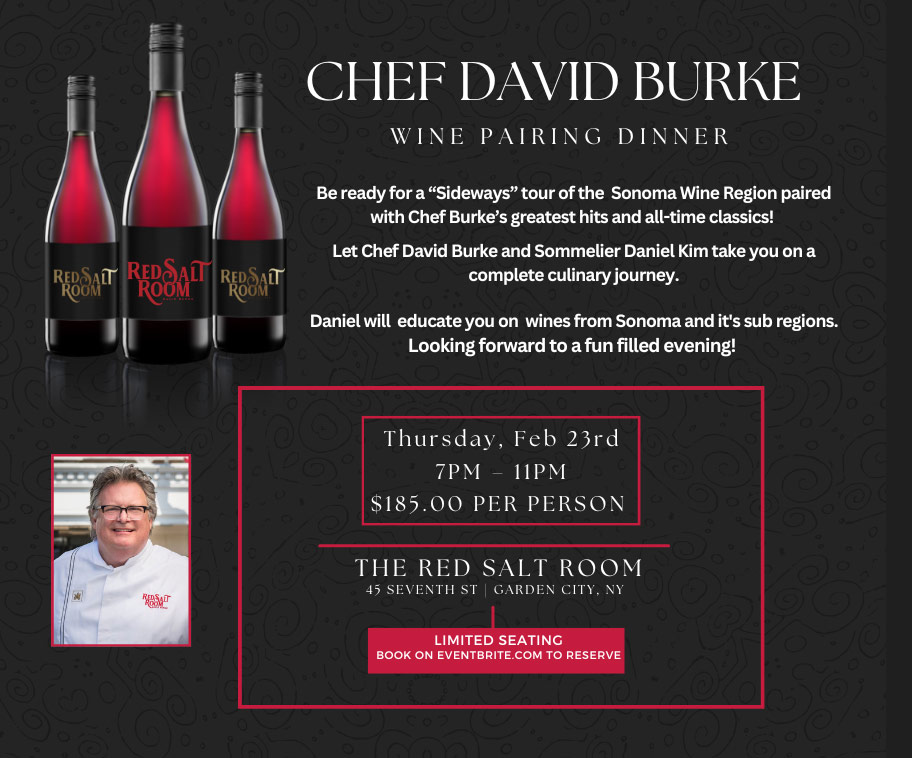 The Red Salt Room by David Burke at The Garden City Hotel Wine Dinner