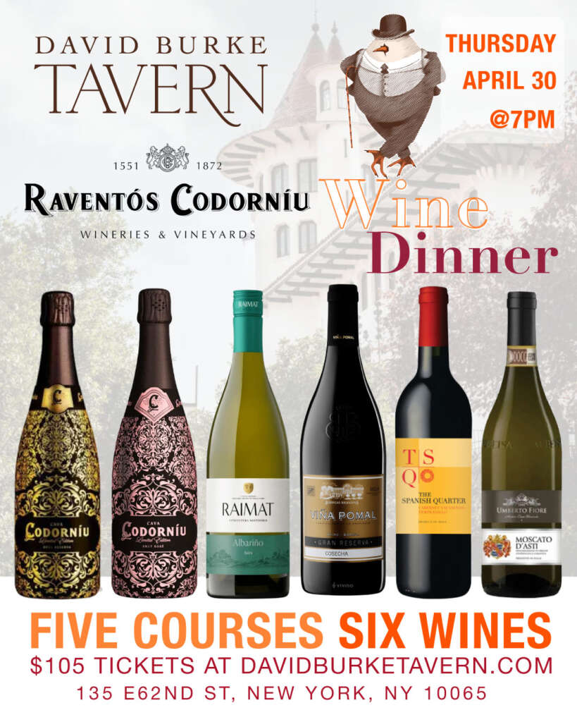 4/30 Raventos Wine Dinner at David Burke Tavern