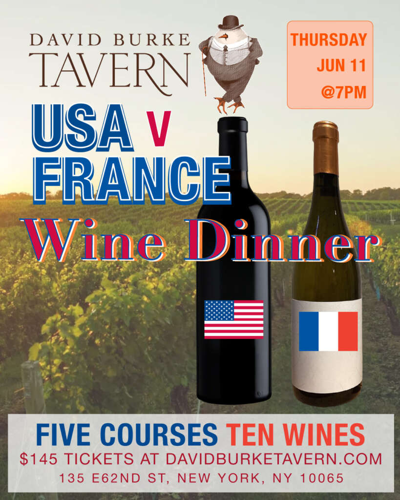 6/11 USA vs FRANCE WINE DINNER Summer Kick-Off at David Burke Tavern