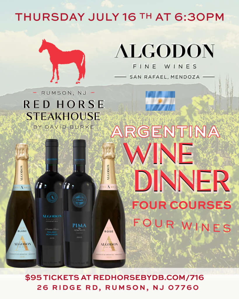 7/16 Alogodon (Argentina) Wine Dinner at Red Horse - Rumson, NJ