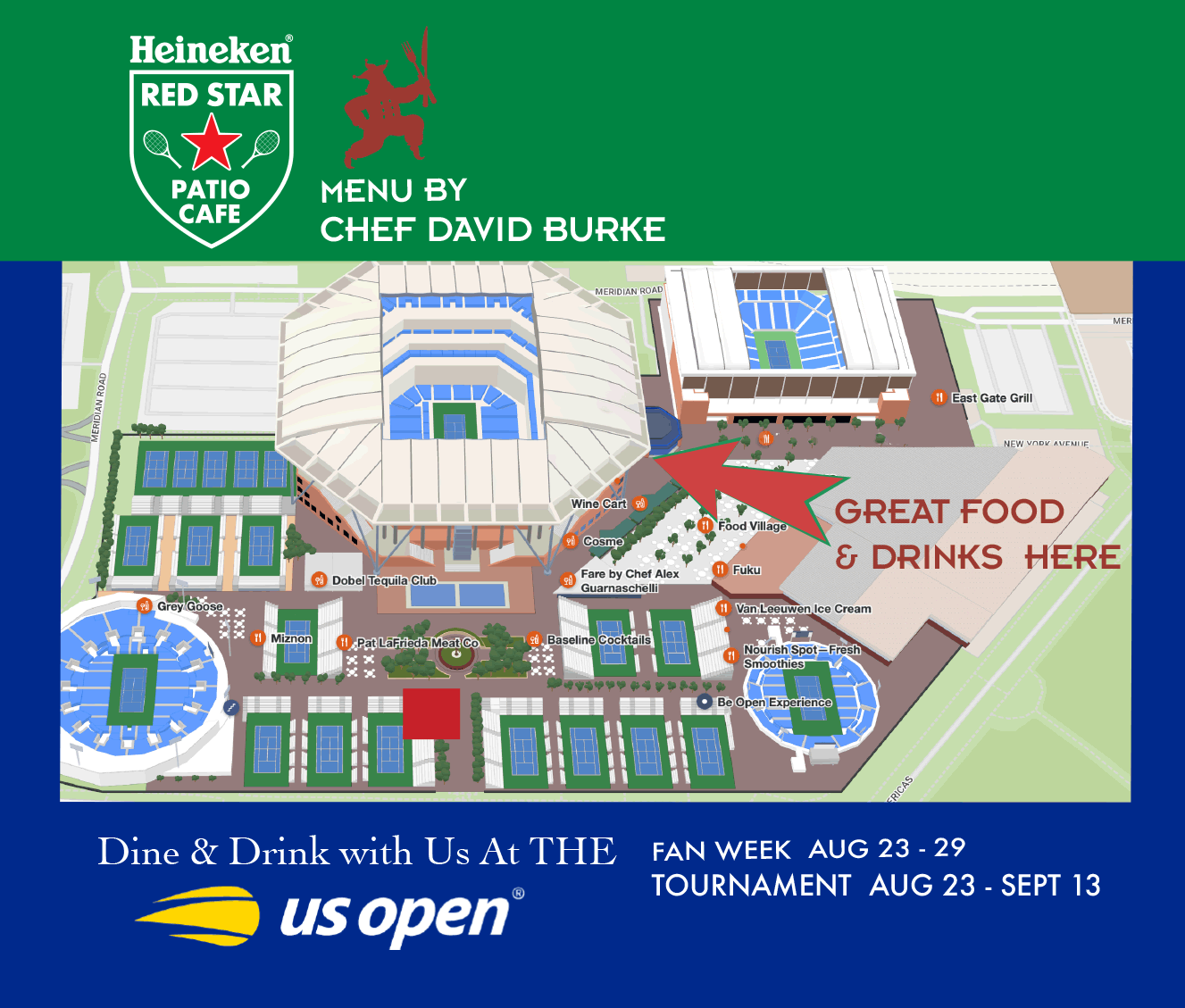 Heineken Red Star Patio Cafe by Chef David Burke