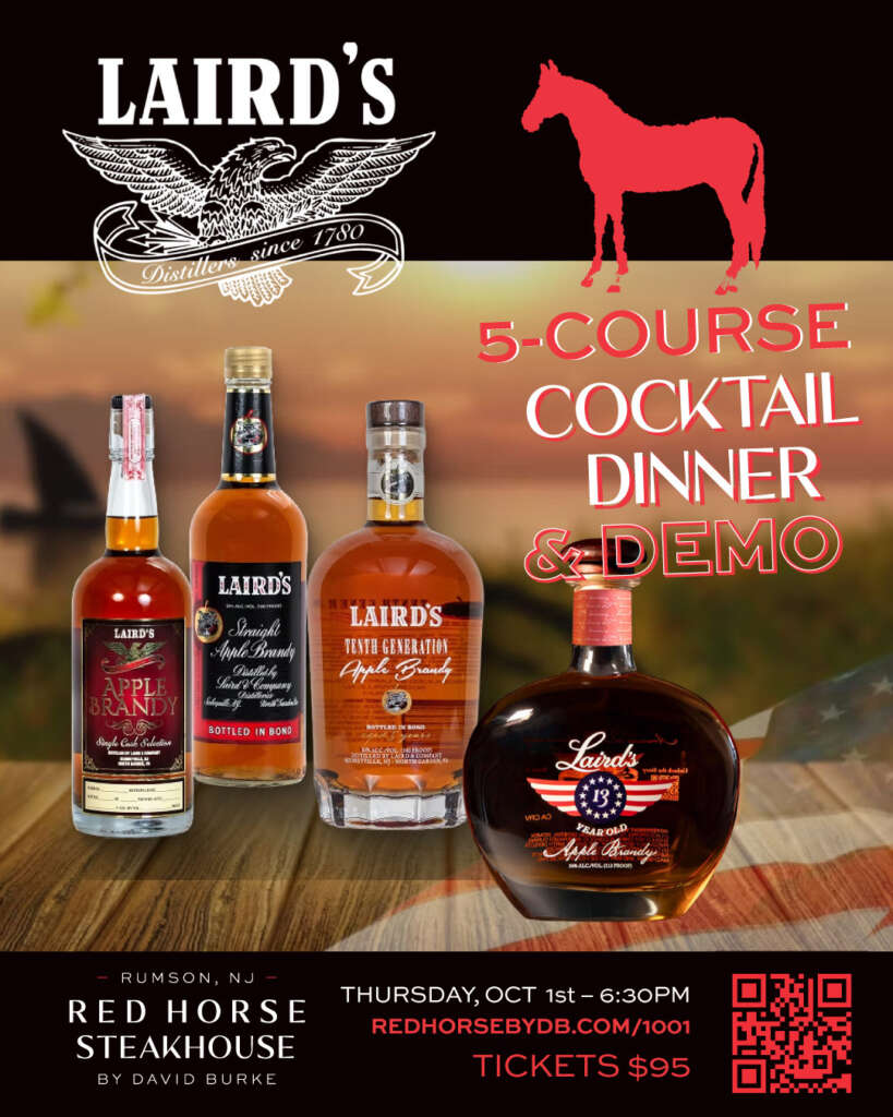 10/1 Laird’s Applejack Dinner and Cocktail Demo at Red Horse by David Burke - Rumson, NJ